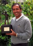 29 May 2001; Seve Ballesteros with the Seve Trophy, at Druid's Glen Golf Course in Wicklow, at the launch of the Seve Trophy 2002, supported by Bord Failte, which takes place between a Continental European team led by Seve himself and a Britain and Ireland team, led by Colin Montgomerie, and will take place in Druid's Glen in April 2002. Photo by Brendan Moran/Sportsfile