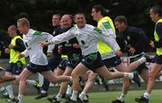 29 May 2001; Robbie Keane during a Republic of Ireland Training Session at John Hyland Park in Baldonnell, Dublin. Photo by David Maher/Sportsfile