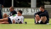 29 May 2001; Players, from left, Stephen Carr, Ian Harte and Robbie Keane during a Republic of Ireland Training Session at John Hyland Park in Baldonnell, Dublin. Photo by David Maher/Sportsfile