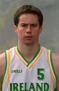 31 May 2001; Billy Donlon during a Ireland Senior Men's Basketball Team Portraits Session in Tallaght, Dublin. Photo by Brendan Moran/Sportsfile