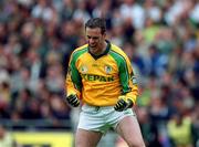 3 June 2001; Meath goalkeeper Cormac Sullivan celebrates after the final whistle of the Bank of Ireland Leinster Senior Football Championship Quarter-Final match between Meath and Westmeath at Croke Park in Dublin. Photo by David Maher/Sportsfile