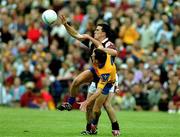 3 June 2001; Padraig Joyce of Galway in action against John Whyte of Roscommon during the Bank of Ireland Connacht Senior Football Championship Semi-Final match between Galway and Roscommon at Tuam Stadium in Tuam, Galway. Photo by Damien Eagers/Sportsfile