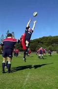 5 June 2001; Brian O'Driscoll takes the ball in the air despite the attention of Darren Morris and Ian Balshaw during a British and Irish Lions Training Session at Fremantle in Perth, Australia. Photo by Matt Browne/Sportsfile