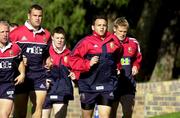 5 June 2001; Players, from left, Neil Back, Jeremy Davidson, Brian O'Driscoll, Rob Henderson and Ian Balshaw during a British and Irish Lions Training Session at Fremantle in Perth, Australia. Photo by Matt Browne/Sportsfile