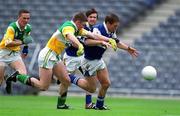 27 May 2001; Chris Conway of Laois in action against Cathal Daly of Offaly during the Bank of Ireland Leinster Senior Football Championship Quarter-Final match between Offaly and Laois at Croke Park in Dublin. Photo by Brendan Moran/Sportsfile