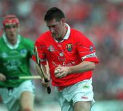 27 May 2001; Mark Landers of Cork during the Guinness Munster Senior Hurling Championship Quarter-Final match between Cork and Limerick at Páirc Uí Chaoimh in Cork. Photo by Ray McManus/Sportsfile