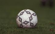 23 February 2001; A match ball is seen ahead of the Eircom League Premier Division match between St. Patrick's Athletic and Shelbourne at Richmond Park in Dublin. Photo by David Maher/Sportsfile