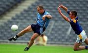 27 May 2001; Vinny Murphy of Dublin in action against Donal Ledwith of Longford during the Bank of Ireland Leinster Senior Football Championship Quarter-Final match between Dublin and Longford at Croke Park in Dublin. Photo by Brendan Moran/Sportsfile