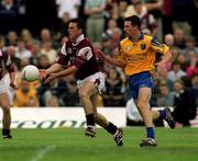 3 June 2001; Padraig Joyce of Galway is tackled by John Whyte of Roscommon during the Bank of Ireland Connacht Senior Football Championship Semi-Final match between Galway and Roscommon at Tuam Stadium in Tuam, Galway. Photo by Damien Eagers/Sportsfile