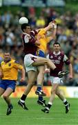 3 June 2001; Joe Bergin of Galway contests a high ball withn Seamus O'Neill of Roscommon during the Bank of Ireland Connacht Senior Football Championship Semi-Final match between Galway and Roscommon at Tuam Stadium in Tuam, Galway. Photo by Damien Eagers/Sportsfile
