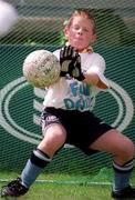 7 June 2001; Robert Rock from Rush, Dublin, demonstrates his goal keeping skills during the Dublin GAA and Bank of Ireland Fun Day at Parnell Park, Dublin. Photo by Ray McManus/Sportsfile