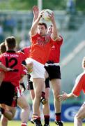 9 June 2001; Sean Ward of Down and Paul McGrane of Armagh contest a high-ball during the Bank of Ireland All-Ireland Senior Football Championship Qualifier Round 1 match between Down and Armagh at Casement Park in Belfast. Photo by Ray McManus/Sportsfile