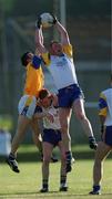9 June 2001; Shane O'Neill of Wicklow wins possession from David Hannify of Longford during the Bank of Ireland All-Ireland Senior Football Championship Qualifier Round 1 match between Wicklow and Longford at Aughrim County Ground in Aughrim, Wicklow. Photo by Damien Eagers/Sportsfile