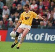 3 June 2001; Paddy Logan of Antrim during the Bank of Ireland Ulster Senior Football Championship Quarter-Final match between Derry and Antrim at Celtic Park in Derry. Photo by Aoife Rice/Sportsfile