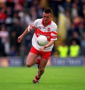 3 June 2001; Patrick Bradley of Derry during the Bank of Ireland Ulster Senior Football Championship Quarter-Final match between Derry and Antrim at Celtic Park in Derry. Photo by Aoife Rice/Sportsfile