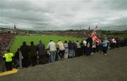 3 June 2001; A general view of action during the Bank of Ireland Ulster Senior Football Championship Quarter-Final match between Derry and Antrim at Celtic Park in Derry. Photo by Aoife Rice/Sportsfile
