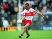 3 June 2001; Dermot Dougan of Derry during the Bank of Ireland Ulster Senior Football Championship Quarter-Final match between Derry and Antrim at Celtic Park in Derry. Photo by Aoife Rice/Sportsfile
