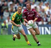 3 June 2001; John Keane of Westmeath in action against Graham Geraghty of Meath during the Bank of Ireland Leinster Senior Football Championship Quarter-Final match between Meath and Westmeath at Croke Park in Dublin. Photo by David Maher/Sportsfile