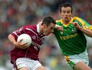 3 June 2001; Martin Flanagan of Westmeath fouls Anthony Moyles of Meath, resulting in a red card, during the Bank of Ireland Leinster Senior Football Championship Quarter-Final match between Meath and Westmeath at Croke Park in Dublin. Photo by David Maher/Sportsfile