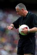 3 June 2001; Referee Niall Barret during the Bank of Ireland Leinster Senior Football Championship Quarter-Final match between Meath and Westmeath at Croke Park in Dublin. Photo by Ray Lohan/Sportsfile