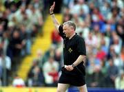 3 June 2001; Referee Pat O'Toole during the Bank of Ireland Ulster Senior Football Championship Quarter-Final match between Derry and Antrim at Celtic Park in Derry. Photo by Aoife Rice/Sportsfile