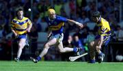 3 June 2001; Paul Ormonde of Tipperary in action against David Forde of Clare during the Guinness Munster Senior Hurling Championship Semi-Final match between Tipperary and Clare at Páirc Uí Chaoimh in Cork. Photo by Ray McManus/Sportsfile