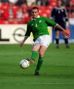 1 June 2001; Colin Healy of Republic of Ireland during the UEFA European Under-21 Championship Qualifier Group 2 match between Republic of Ireland and Portugal at Tolka Park in Dublin. Photo by Damien Eagers/Sportsfile