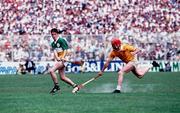 6 August 1989; Johnny Pilkington of Offaly during the All-Ireland Senior Hurling Championship Semi-Final match between Antrim and Offaly in at Croke Park in Dublin. Photo by Ray McManus/Sportsfile