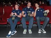 20 April 2016; Leinster's Garry Ringrose, left, Jack McGrath, centre, and Mike McCarthy at The Jungle Book at Movies@Dundrum as Leinster Rugby hosted A Night at the Movies in aid of The Alzheimer Society of Ireland. The event was held in support of one of the Leinster Rugby charity partners, The Alzheimer Society of Ireland, and the private ticket only event was used to raise funds for the charity. The Alzheimer Society of Ireland is the leading dementia specific service provider in Ireland and works across the country in the heart of local communities providing dementia specific services and supports and advocating for the rights and needs of all people living with dementia and their carers. It is a national non-profit organisation and also operates the Alzheimer National Helpline offering information and support to anyone affected by dementia. Check out www.alzheimer.ie<http://www.alzheimer.ie> for more information. Dundrum Cinema, Dundrum, Dublin. Picture credit: Seb Daly / SPORTSFILE