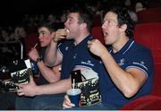 20 April 2016; Leinster's Garry Ringrose, left, Jack McGrath, centre, and Mike McCarthy at The Jungle Book at Movies@Dundrum as Leinster Rugby hosted A Night at the Movies in aid of The Alzheimer Society of Ireland. The event was held in support of one of the Leinster Rugby charity partners, The Alzheimer Society of Ireland, and the private ticket only event was used to raise funds for the charity. The Alzheimer Society of Ireland is the leading dementia specific service provider in Ireland and works across the country in the heart of local communities providing dementia specific services and supports and advocating for the rights and needs of all people living with dementia and their carers. It is a national non-profit organisation and also operates the Alzheimer National Helpline offering information and support to anyone affected by dementia. Check out www.alzheimer.ie<http://www.alzheimer.ie> for more information. Dundrum Cinema, Dundrum, Dublin. Picture credit: Seb Daly / SPORTSFILE