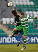 19 April 2016; Danny North, Shamrock Rovers, in action against Val Feeney, Athlone Town. EA Sports Cup Second Round, Pool 4, Shamrock Rovers v Athlone Town. Tallaght Stadium, Tallaght, Co. Dublin. Picture credit: David Fitzgerald / SPORTSFILE
