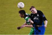 19 April 2016; Sean Boyd, Shamrock Rovers, in action against Ian Fletcher, Athlone Town. EA Sports Cup Second Round, Pool 4, Shamrock Rovers v Athlone Town. Tallaght Stadium, Tallaght, Co. Dublin. Picture credit: David Fitzgerald / SPORTSFILE