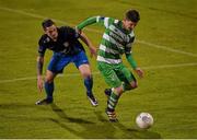 19 April 2016; Trevor Clarke, Shamrock Rovers, in action Marco Chindea, Athlone Town. EA Sports Cup Second Round, Pool 4, Shamrock Rovers v Athlone Town. Tallaght Stadium, Tallaght, Co. Dublin. Picture credit: David Fitzgerald / SPORTSFILE