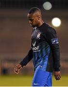 19 April 2016; A dejected Emeka Onwubiko, Athlone Town, leaves the field at the end of the game. EA Sports Cup Second Round, Pool 4, Shamrock Rovers v Athlone Town. Tallaght Stadium, Tallaght, Co. Dublin. Picture credit: David Fitzgerald / SPORTSFILE