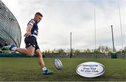21 April 2016; Former Blackrock College RFC star Ian Madigan today launched a new club rugby initiative, ‘Drop Kick for your Club’, which will take place at half time during the Ulster Bank League Final in the Aviva Stadium on Sunday 8th May. Ulster Bank is calling on players around the country to enter for a chance to drop-kick and win €10,000 for their club. The challenge will give four participants; one selected from each province, a chance to nail a drop-kick from 32 metres on the Aviva Stadium pitch during half time of the club final. Each contestant will receive €2,500 for their club just for taking part and if someone lands the kick, a further €10,000 will be donated to their club. If more than one kicker is successful the prize will be shared. For full details and to enter check out www.facebook.com/UlsterBankRugby. Aviva Stadium, Dublin. Picture credit: Matt Browne / SPORTSFILE