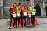 22 April 2016; 3,000 volunteers are out in force across Ireland today, Friday 22nd, trying to raise €650,000 for Special Olympics in just 24 hours. All of the funds raised go towards supporting 9,100 athletes right across Ireland. Collection locations in 250 villages, towns and cities in Ireland. Visit specialolympics.ie to donate and for more details. Pictured are, from left to right, Cian Gildea, eir employee from Blackrock, Co. Dublin, Andy Lyne, eir employee from Castleknock, Co. Dublin, Fiona Byrne, Special Olympics Ireland athlete, Matt English, CEO of Special Olympics Ireland, Nichole Redmond, Special Olympics Ireland athlete, Bernie McCormack, Special Olympics Eastern Region and Ollie Collins, eir employee from Lucan, Co. Dublin. Special Olympics Collection Day. Dublin. Picture credit: Seb Daly / SPORTSFILE