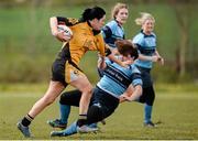 23 April 2016; Ciara McDonnell, Garda/ Westmanstown, is tackled by Elaine Rayfus, MU Barnhall. Bank of Ireland Leinster Women's Paul Cusack Plate Final, Garda/Westmanstown v MU Barnhall. Cill Dara RFC, Kildare. Picture credit: Sam Barnes / SPORTSFILE