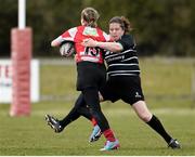 23 April 2016; Louise Kelly, Mullingar, is tackled by Áine Knox, Kilkenny. Bank of Ireland Leinster Women's Paul Flood Plate Final, Kilkenny v Mullingar. Cill Dara RFC, Kildare. Picture credit: Sam Barnes / SPORTSFILE