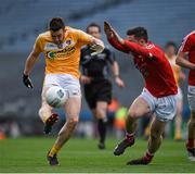 23 April 2016; Conor Murray, Antrim, in action against Derek Maguire, Louth. Allianz Football League, Division 4, Final, Louth v Antrim. Croke Park, Dublin. Picture credit: Ray McManus / SPORTSFILE