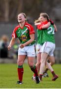 23 April 2016; Mayo's Claire Egan celebrates her side's victory. Lidl Ladies Football National League, Division 1, semi-final, Mayo v Kerry. St Brendan's Park, Birr, Co. Offaly. Picture credit: Ramsey Cardy / SPORTSFILE