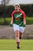 23 April 2016; Mayo's Cora Staunton celebrates scoring her side's winning point. Lidl Ladies Football National League, Division 1, semi-final, Mayo v Kerry. St Brendan's Park, Birr, Co. Offaly. Picture credit: Ramsey Cardy / SPORTSFILE