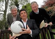 7 May 2010; Details of RTÉ Sport’s GAA Championship coverage have been announced, including The Sunday Game, new Sunday Game Extra, and new weekly guest panelists on Sunday Game Live. At the announcement are Des Cahill, Michael Lyster, left, and Micheal O Muircheartaigh. RTÉ, Donnybrook, Dublin. Picture credit: Brian Lawless / SPORTSFILE