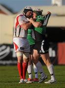 7 May 2010; Ulster's Dan Tuohy and Connacht's Mike McComish tussle off the ball. Celtic League, Ulster v Connacht, Ravenhill Park, Belfast, Co. Antrim. Picture credit: Oliver McVeigh / SPORTSFILE