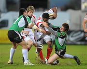 7 May 2010; Timoci Nagusa, Ulster, in action against Troy Nathan and Aidan Wynne, Connacht. Celtic League, Ulster v Connacht, Ravenhill Park, Belfast, Co. Antrim. Picture credit: Oliver McVeigh / SPORTSFILE