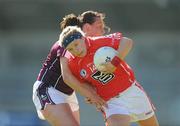 8 May 2010; Valerie Mulcahy, Cork, in action against Aine Gilmore, Galway. Bord Gais Energy Ladies National Football League Division 1 Final, Cork v Galway, Parnell Park, Dublin. Picture credit: Stephen McCarthy / SPORTSFILE