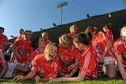 8 May 2010; Cork players, including Laura Cronin, 30, celebrate their side's victory. Bord Gais Energy Ladies National Football League Division 1 Final, Cork v Galway, Parnell Park, Dublin. Picture credit: Stephen McCarthy / SPORTSFILE