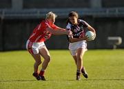8 May 2010; Dora Gorman, Galway, in action against Deirdre O'Reilly, Cork. Bord Gais Energy Ladies National Football League Division 1 Final, Cork v Galway, Parnell Park, Dublin. Picture credit: Stephen McCarthy / SPORTSFILE