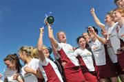 9 May 2010; Loreto captain Clodagh Grealy lifts the cup with her team-mates. ESB Womens Irish Senior Cup Final, Loreto v Railway Union, National Hockey Stadium, UCD, Belfield, Dublin. Picture credit: Brian Lawless / SPORTSFILE