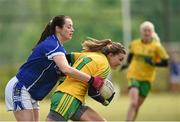 23 April 2016; Niamh Hegarty, Donegal, in action against Rosin Crowe, Cavan. Lidl Ladies Football National League, Division 2, semi-final, Donegal v Cavan. Picture credit: Oliver McVeigh / SPORTSFILE