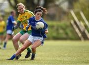 23 April 2016; Sheila Reilly, Cavan, in action against Karen Gutherie, Donegal. Lidl Ladies Football National League, Division 2, semi-final, Donegal v Cavan. Picture credit: Oliver McVeigh / SPORTSFILE